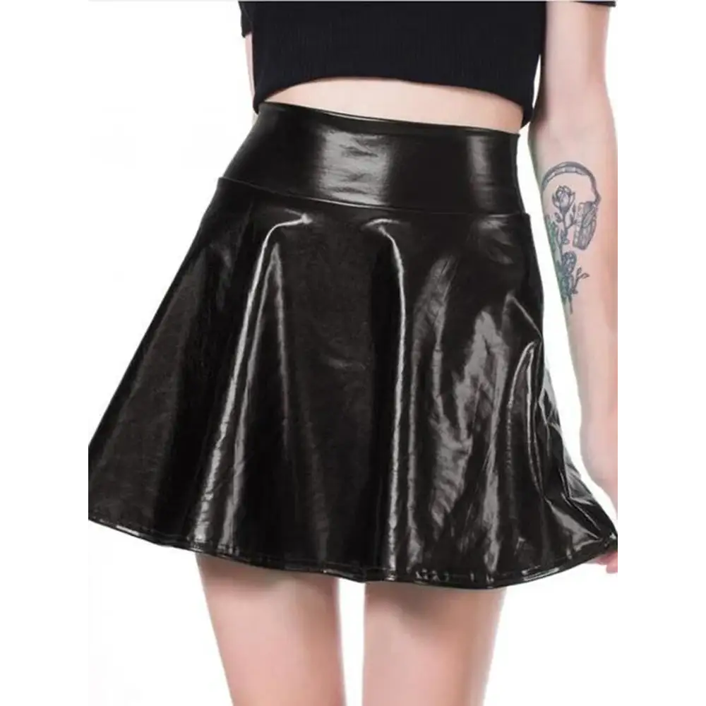 Jupe cuir dessin année 80 - jupe-anne-80