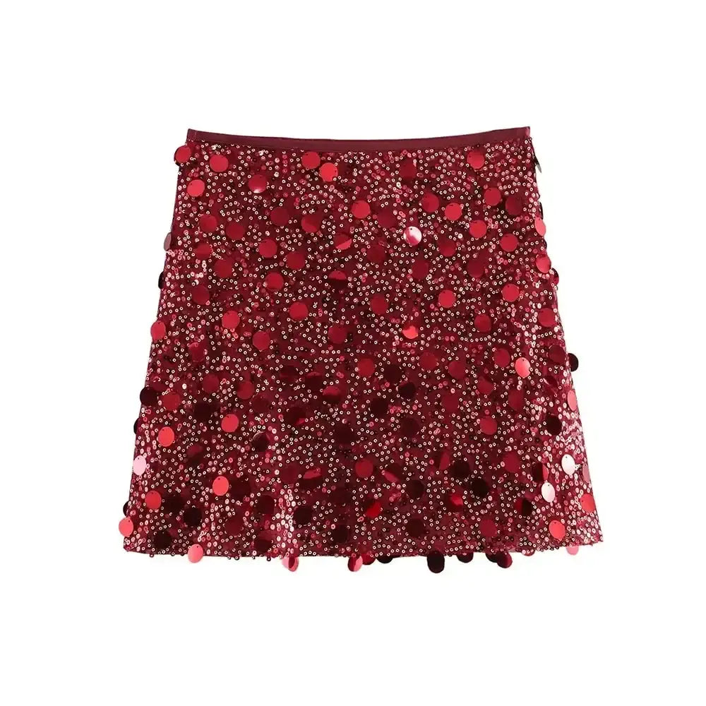 Jupe rose a volant année 80 - jupe-anne-80