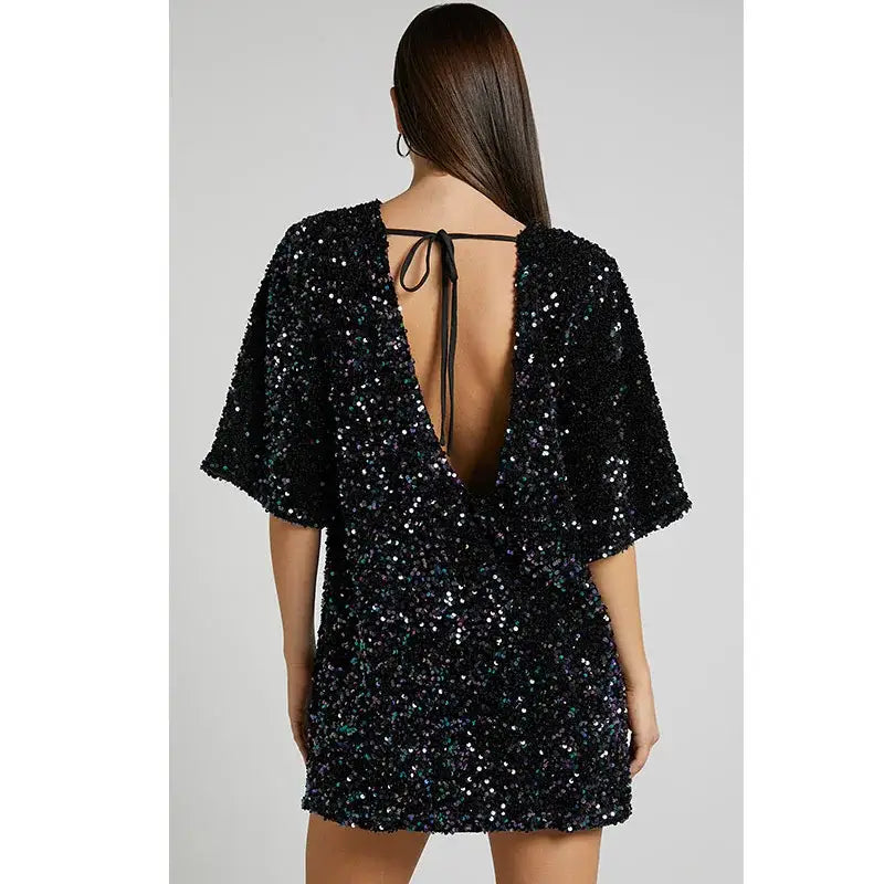 Robe paillettes année 80 - robe-annees-80