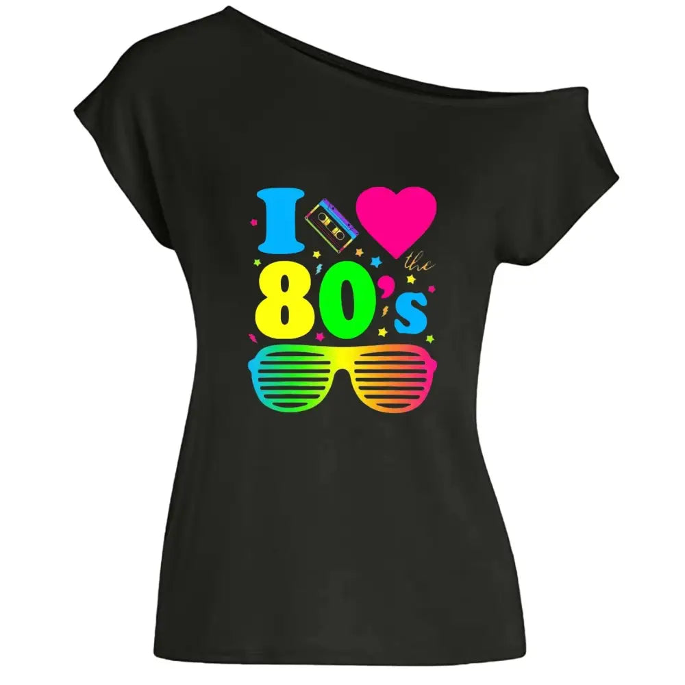 Tee shirt femme fluo années 80 - tee-shirt-annees-80