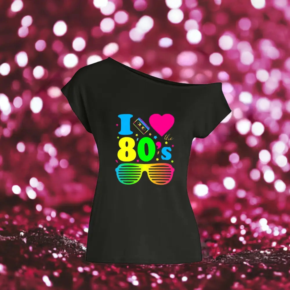 Tee shirt femme fluo années 80 - tee-shirt-annees-80