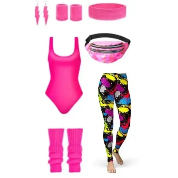 Tenu fluo années 80 - taille unique - tenue-annee-80