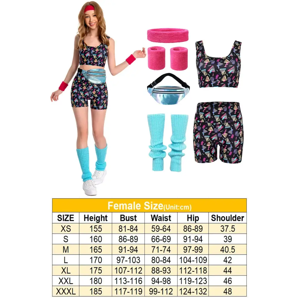 Tenue aerobic année 80 noir - tenue-annee-80