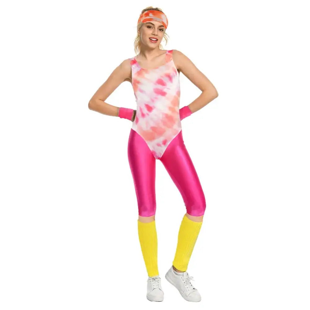 Tenue aerobic année 80 sexy girl - tenue-annee-80