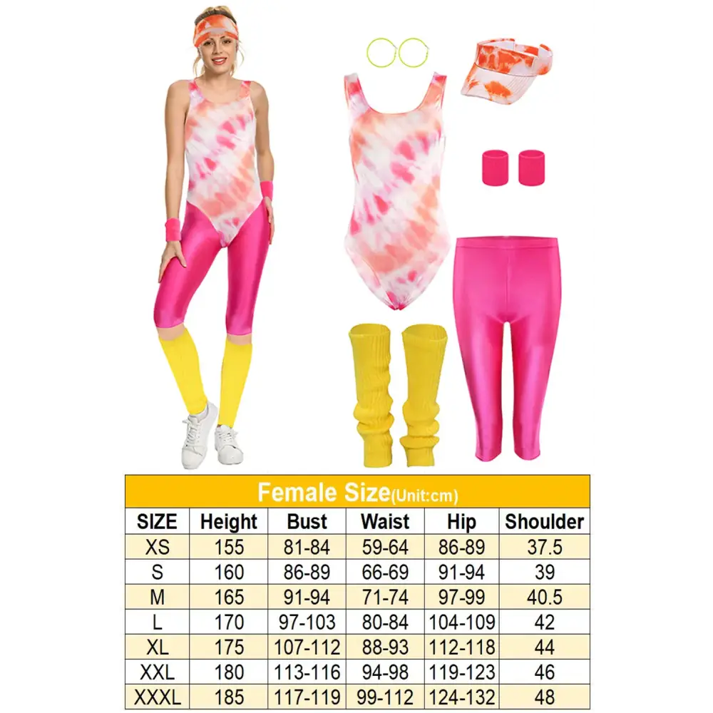 Tenue aerobic année 80 sexy girl - tenue-annee-80