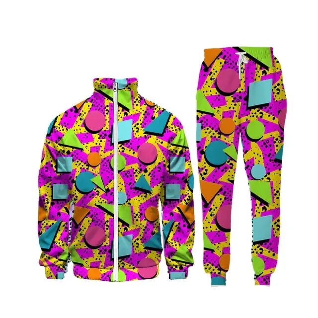 Tenue de sport années 80 violet - tenue-annee-80