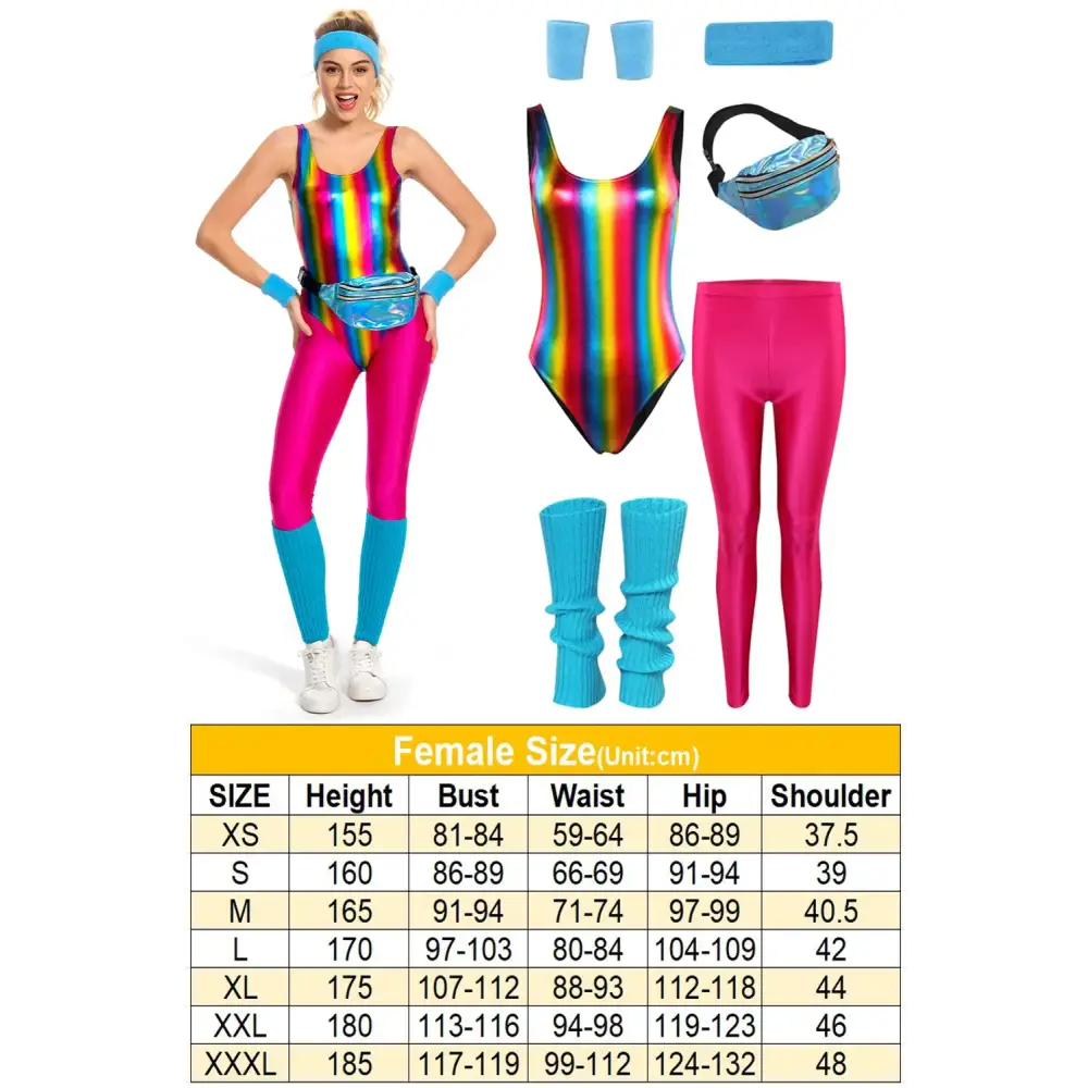 Tenue femme theme des années 70 80 - tenue-annee-80