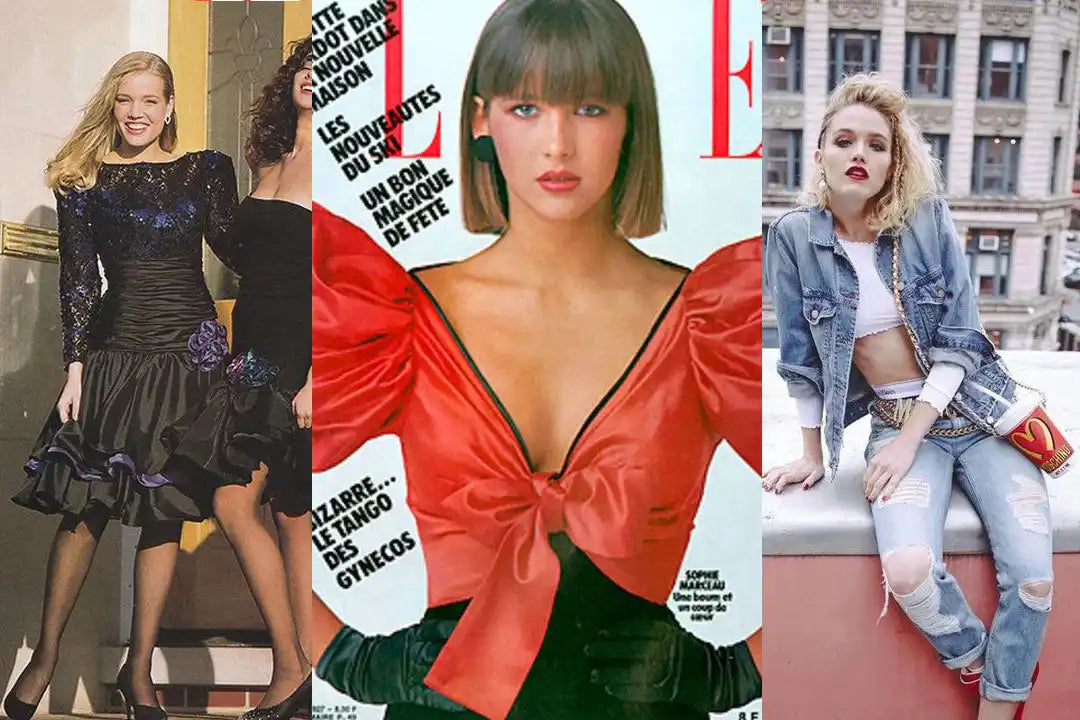 Trois images de mode.
