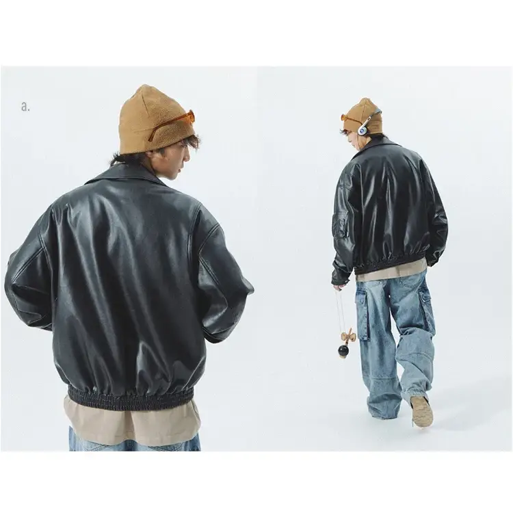 Veste en cuir style de mode année 80 - veste-annee-80