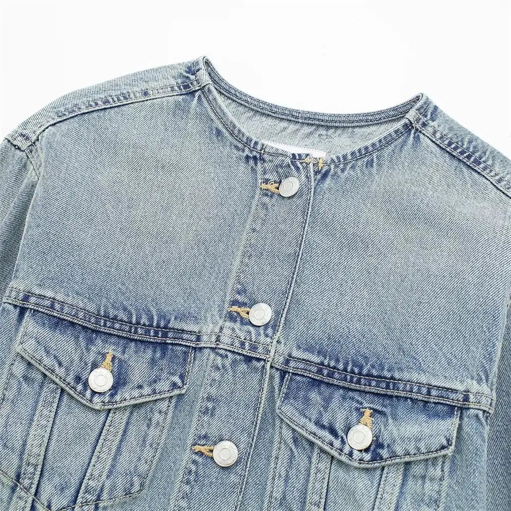 Veste en jean année 80 courte - veste-annee-80
