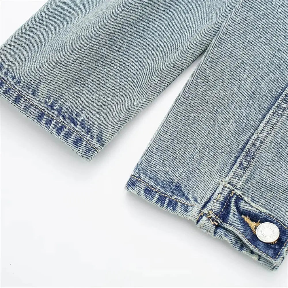 Veste en jean année 80 courte - veste-annee-80