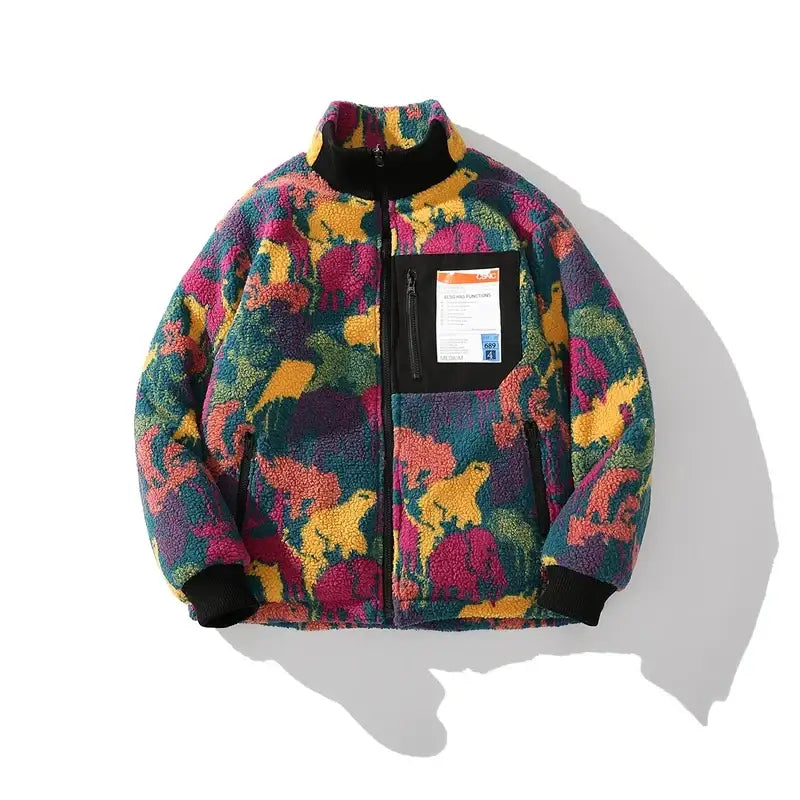 Veste hiver colorée années 80 - veste-annee-80