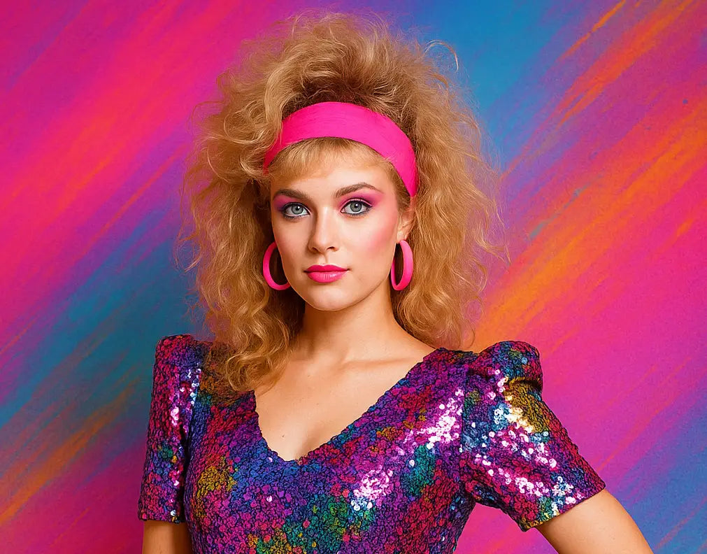 Robe années 80 à paillettes