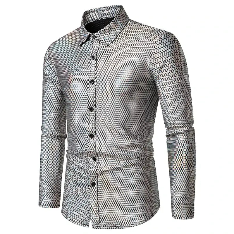 Chemise retro année 80 homme disco - chemise-annee-80