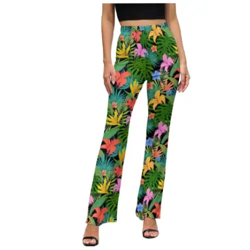 Pantalon à fleurs années 80 - pantalon-annees-80