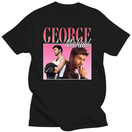 Tee shirt rose george michael années 80 - tee-shirt-annees-80