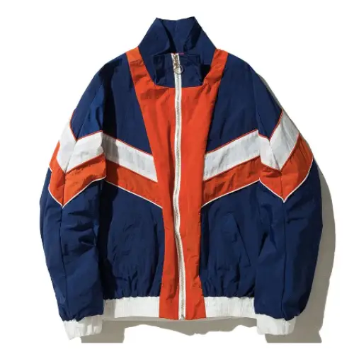 Veste en nylon année 80 tricolore - veste-annee-80