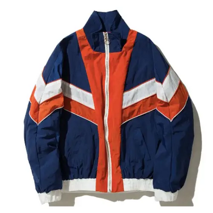 Veste en nylon année 80 tricolore - veste-annee-80