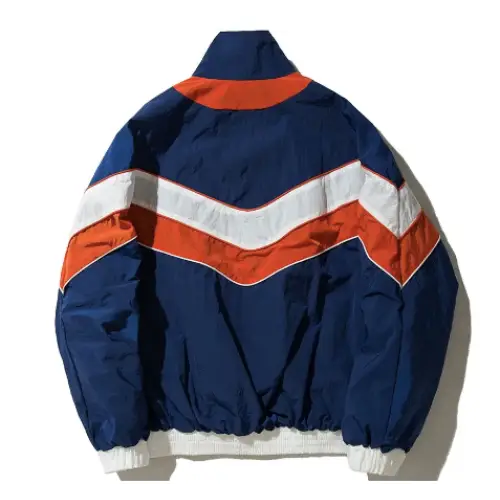 Veste en nylon année 80 tricolore - veste-annee-80