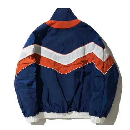 Veste en nylon année 80 tricolore - veste-annee-80