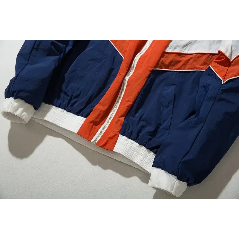 Veste en nylon année 80 tricolore - veste-annee-80