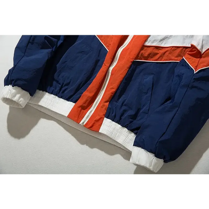 Veste en nylon année 80 tricolore - veste-annee-80