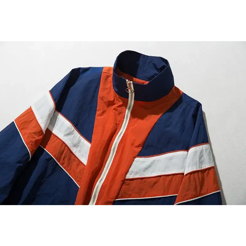 Veste en nylon année 80 tricolore - veste-annee-80