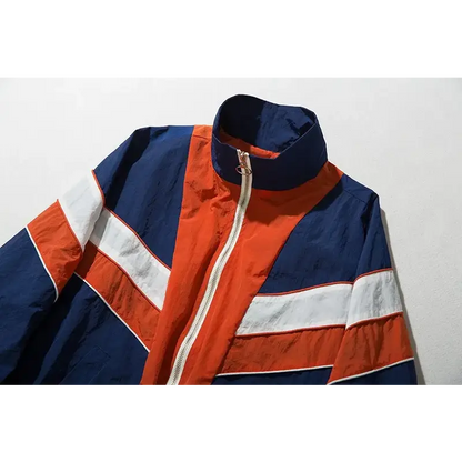 Veste en nylon année 80 tricolore - veste-annee-80